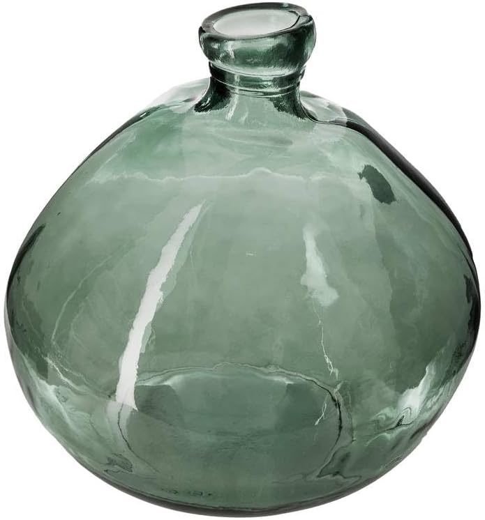 Atmosphera - Runde Vase - recyceltes Glas - khakigrün D23 cm - Khaki