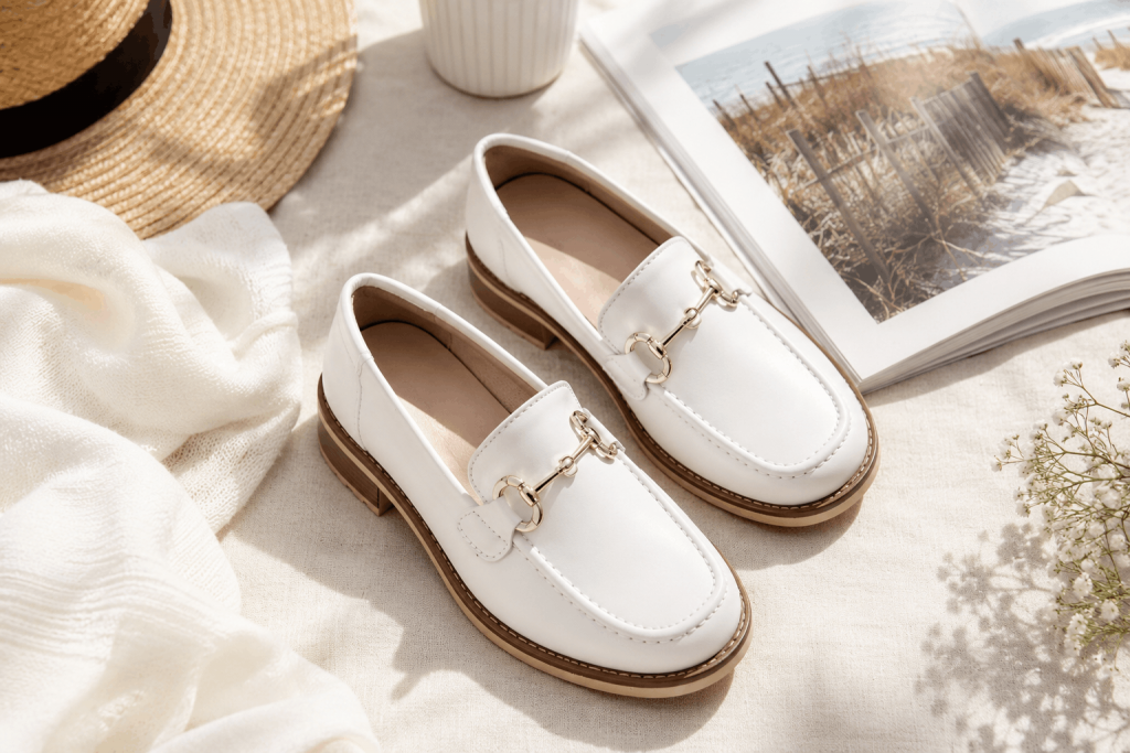 Loafer in creme weiss