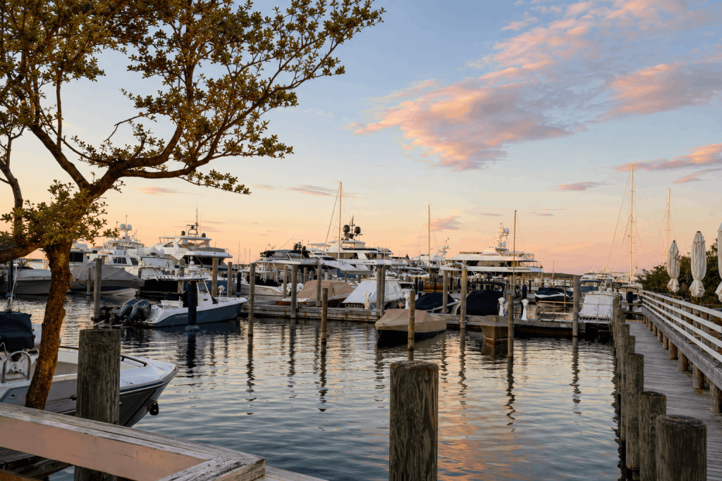 Dinner am Hafen in Sag Harbor