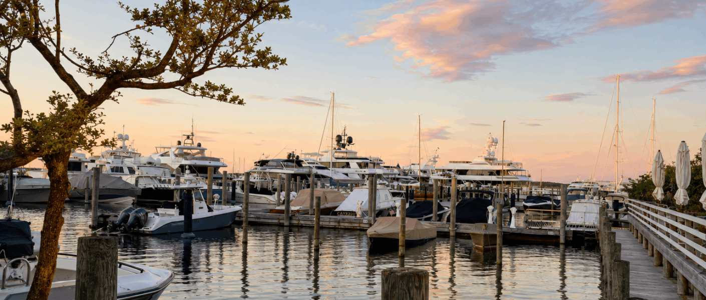 Dinner am Hafen in Sag Harbor