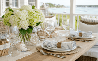 Der gedeckte Tisch im Hamptons-Stil