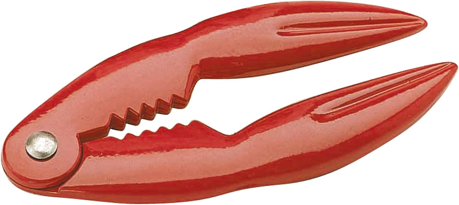 KitchenCraft Hummer-Knacker, Rot, Meeresfrüchte-Zange,14 cm x 7 cm
