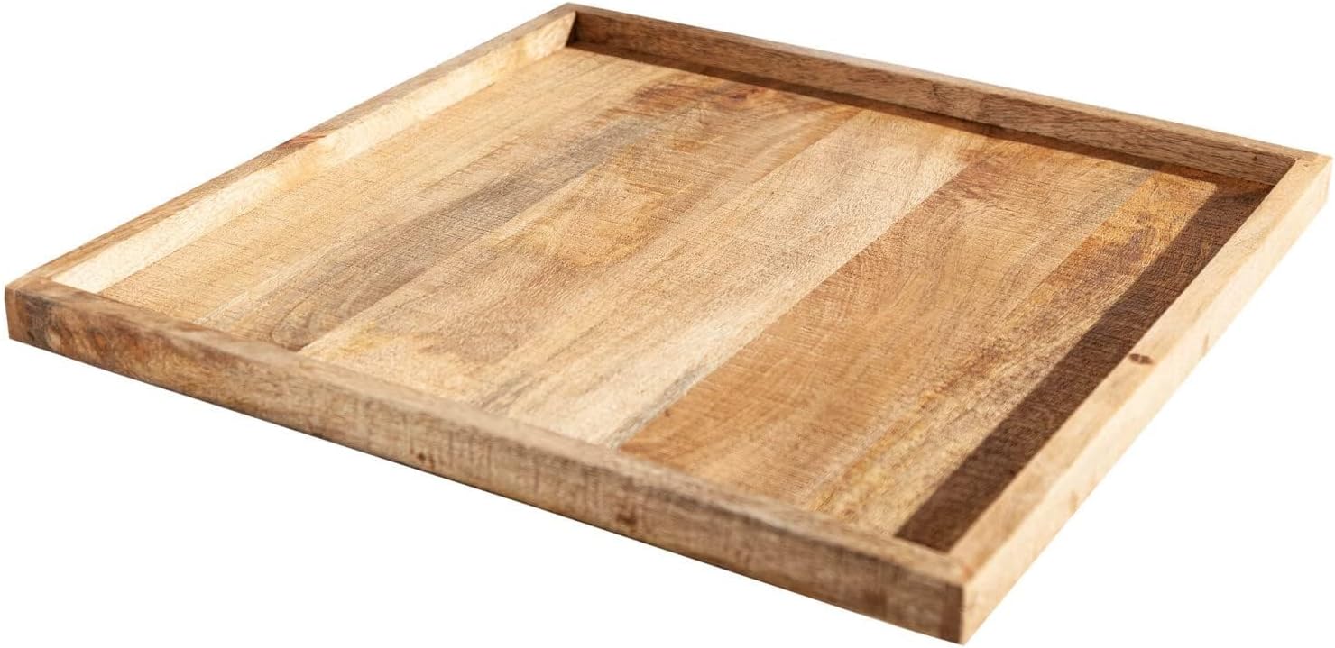 Tablett MAKASSAR 50cm - Natur - Sheeshamholz handgefertigt pflegeleicht