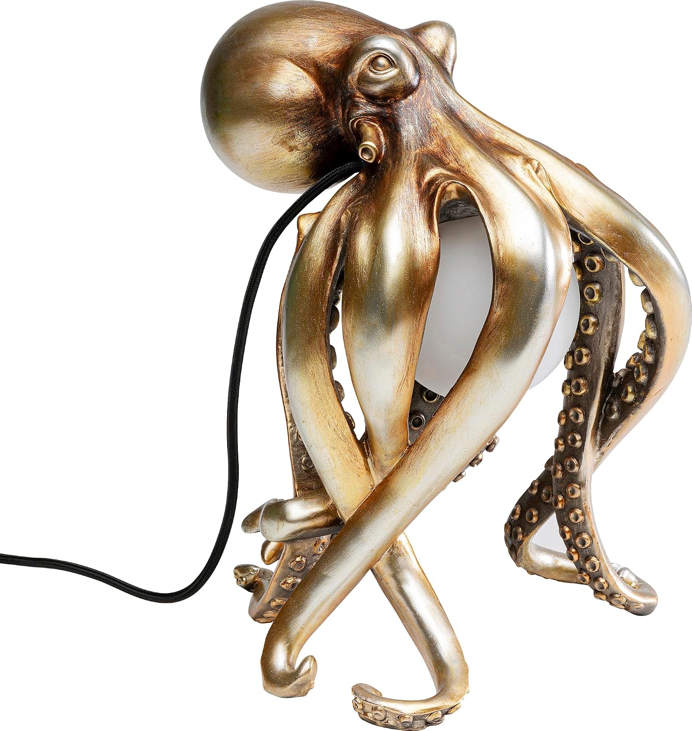 Kare Design Tischleuchte Animal Octopus, Gold, 34x22x26 cm, Tischlampe, Nachttischlampe, Oktopus Motiv, Leuchtmittel nicht inklusive, Wohnzimmer