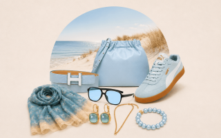 Accessoires in Hellblau