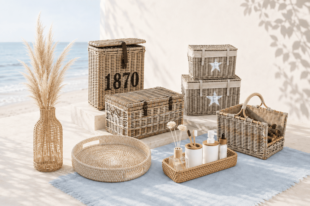 Die schönsten Körbe aus Seegras, Rattan und Wasserhyazinthe
