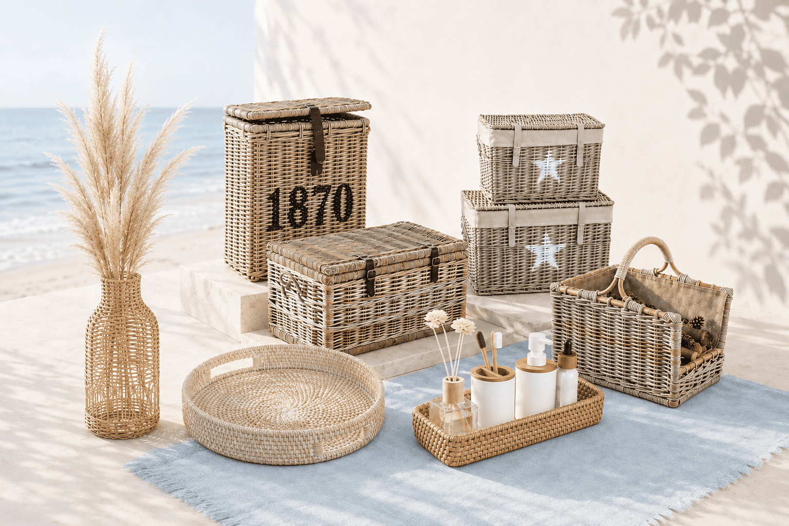 Die schönsten Körbe aus Seegras, Rattan und Wasserhyazinthe