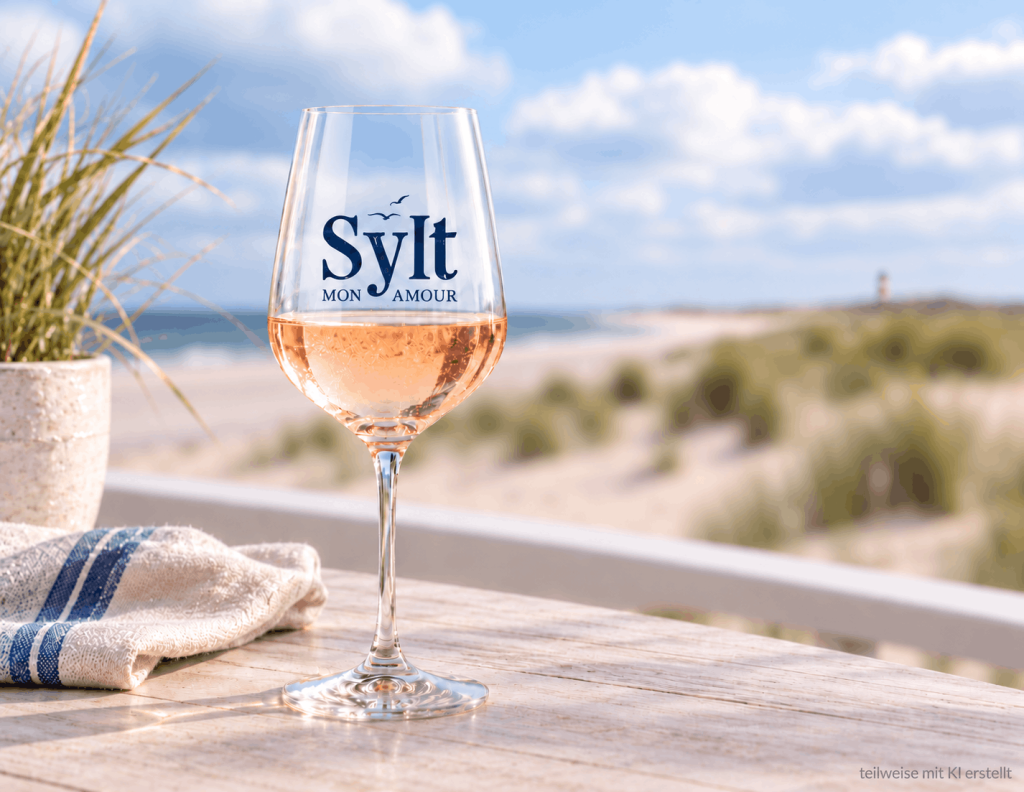 Weinglas Sylt Mon Amour