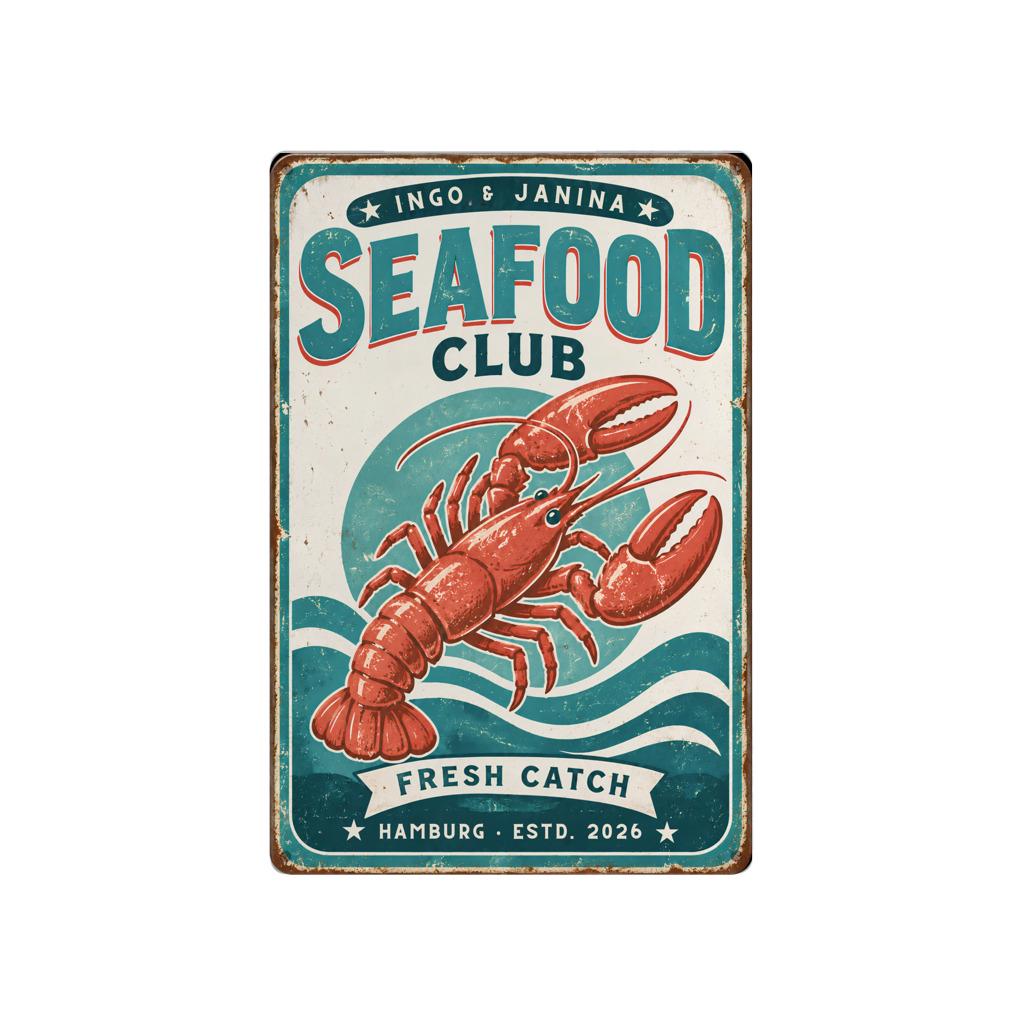 Seeafood Blechschild
