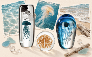Quallen Deko aus Glas