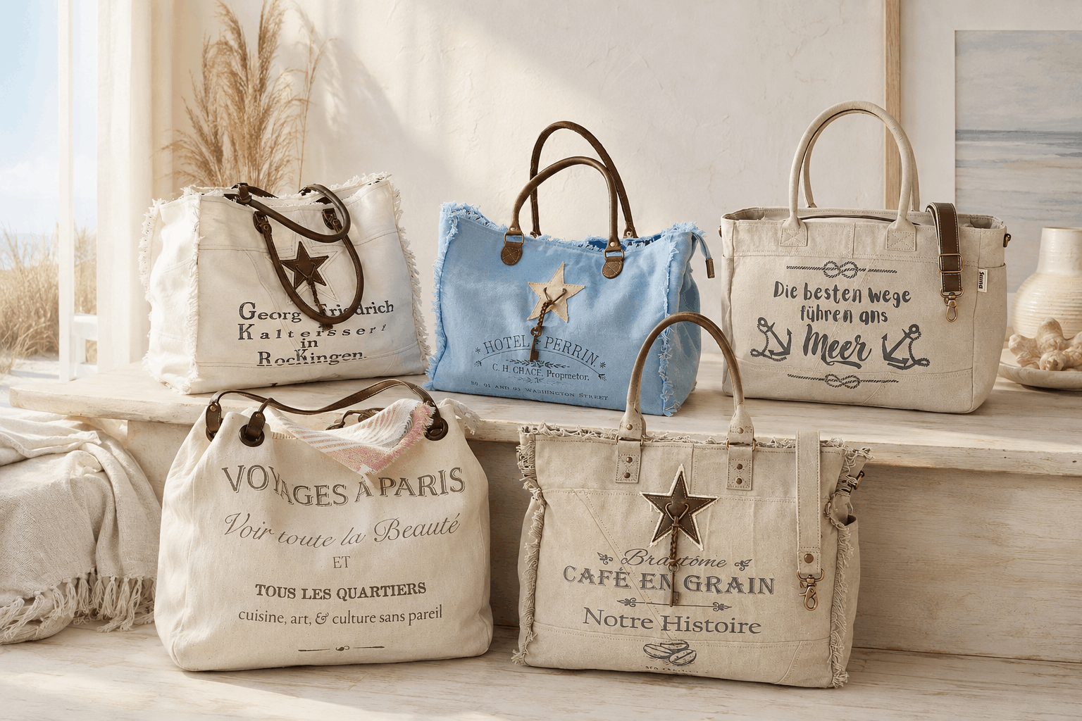 Canvas Taschen im Retro Look